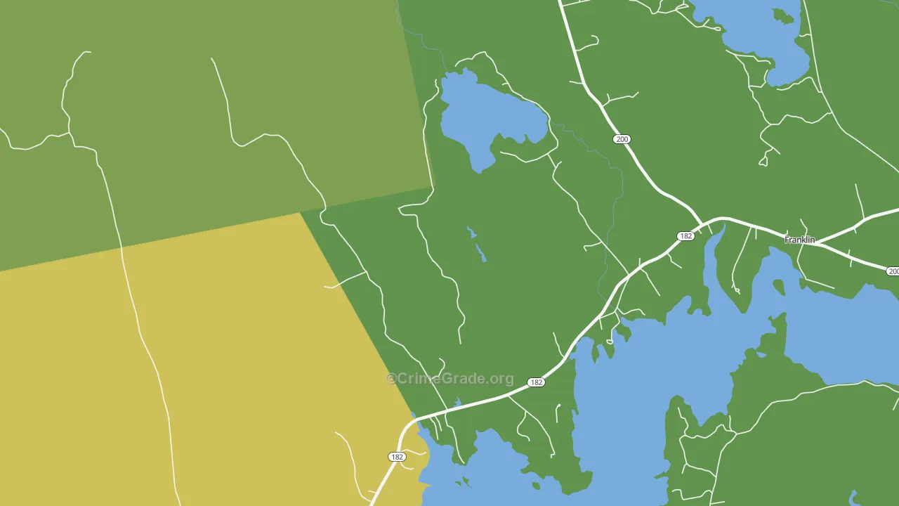 West Franklin, ME Map of Vandalism Rates