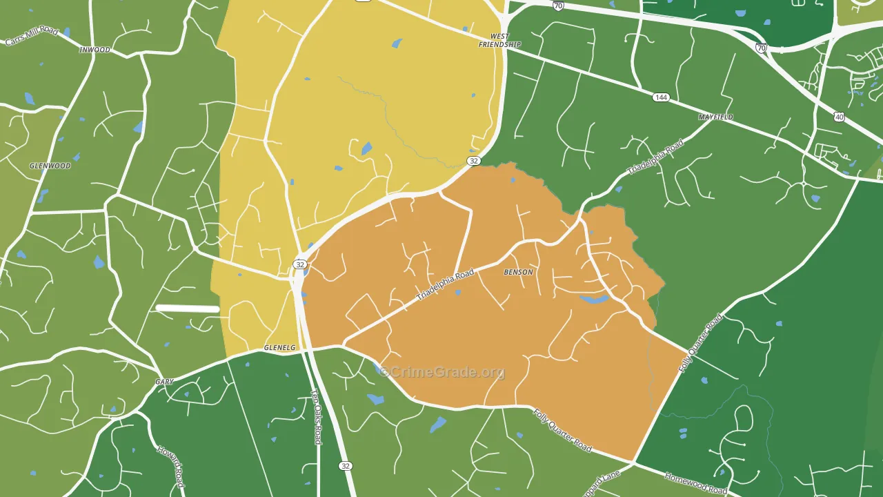 West Friendship, MD Map of Vandalism Rates