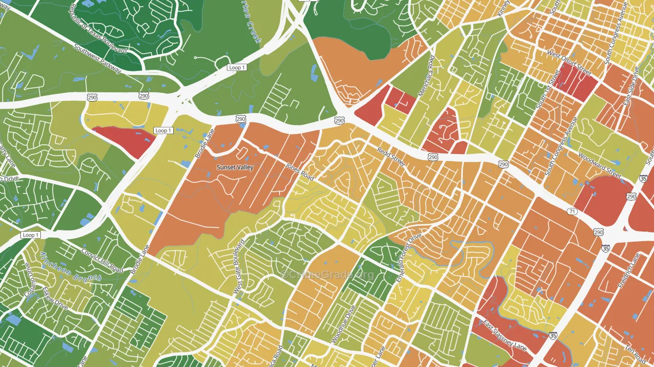 West Gate, Austin, TX Map of Vandalism Rates