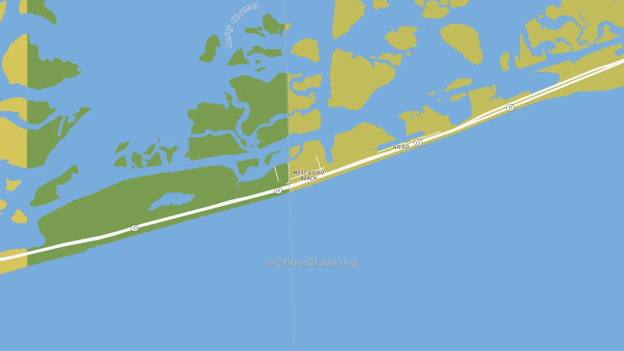 West Gilgo Beach, NY Map of Vandalism Rates