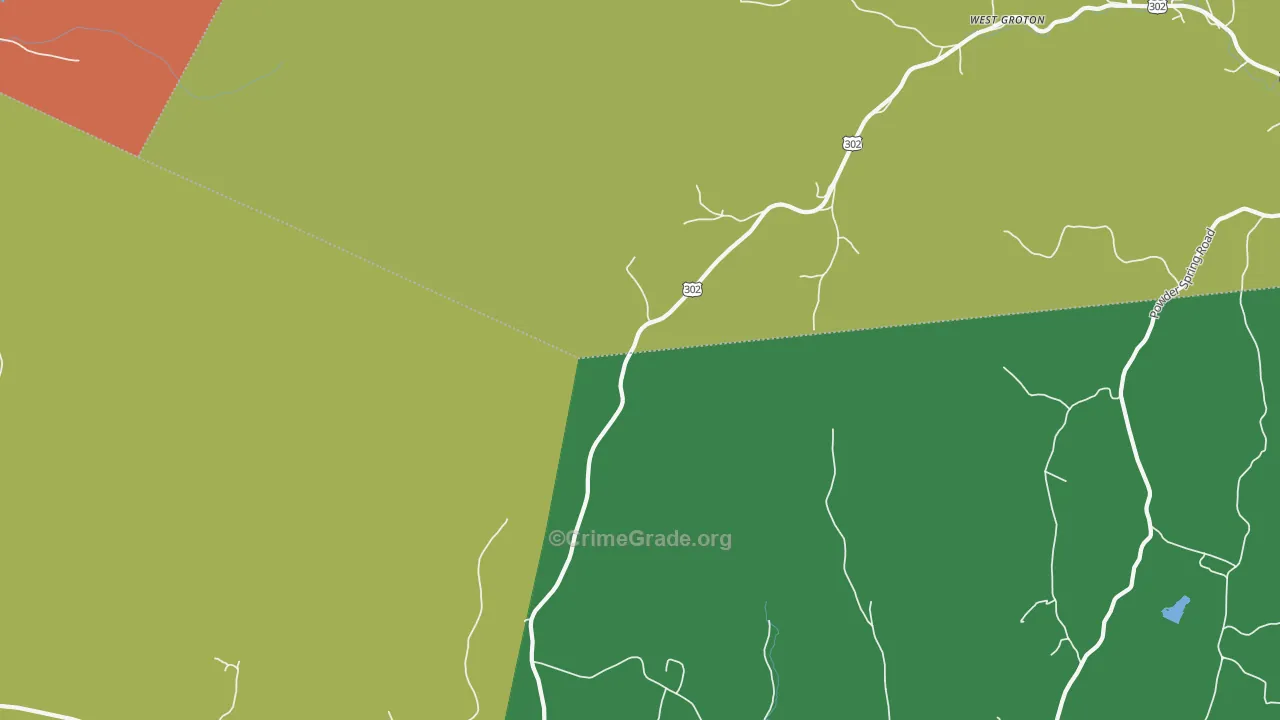 West Groton, VT Map of Vandalism Rates