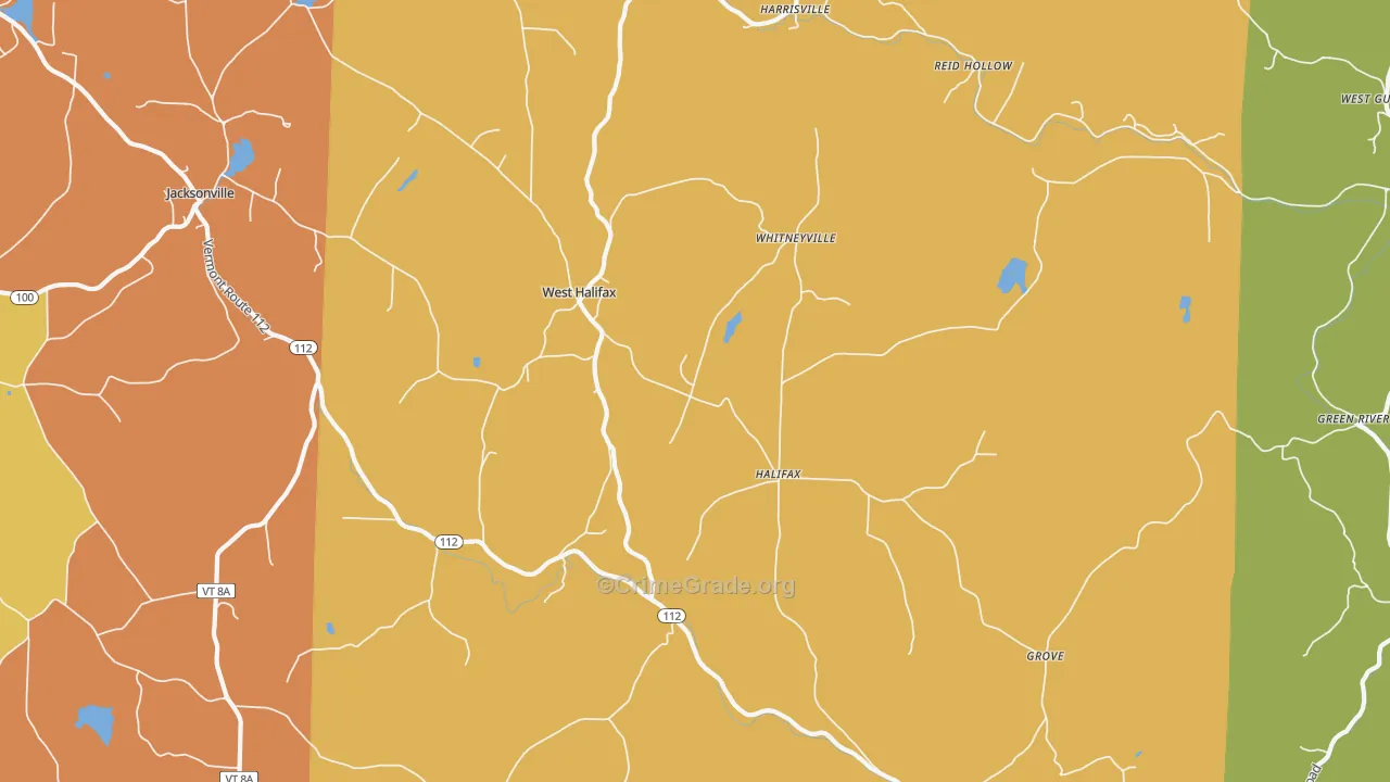 West Halifax, VT Map of Vandalism Rates