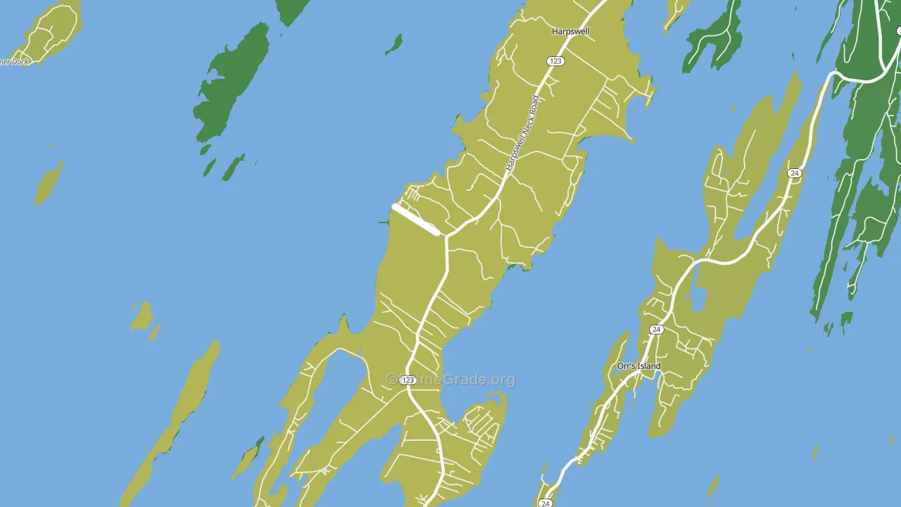 West Harpswell, ME Map of Vandalism Rates