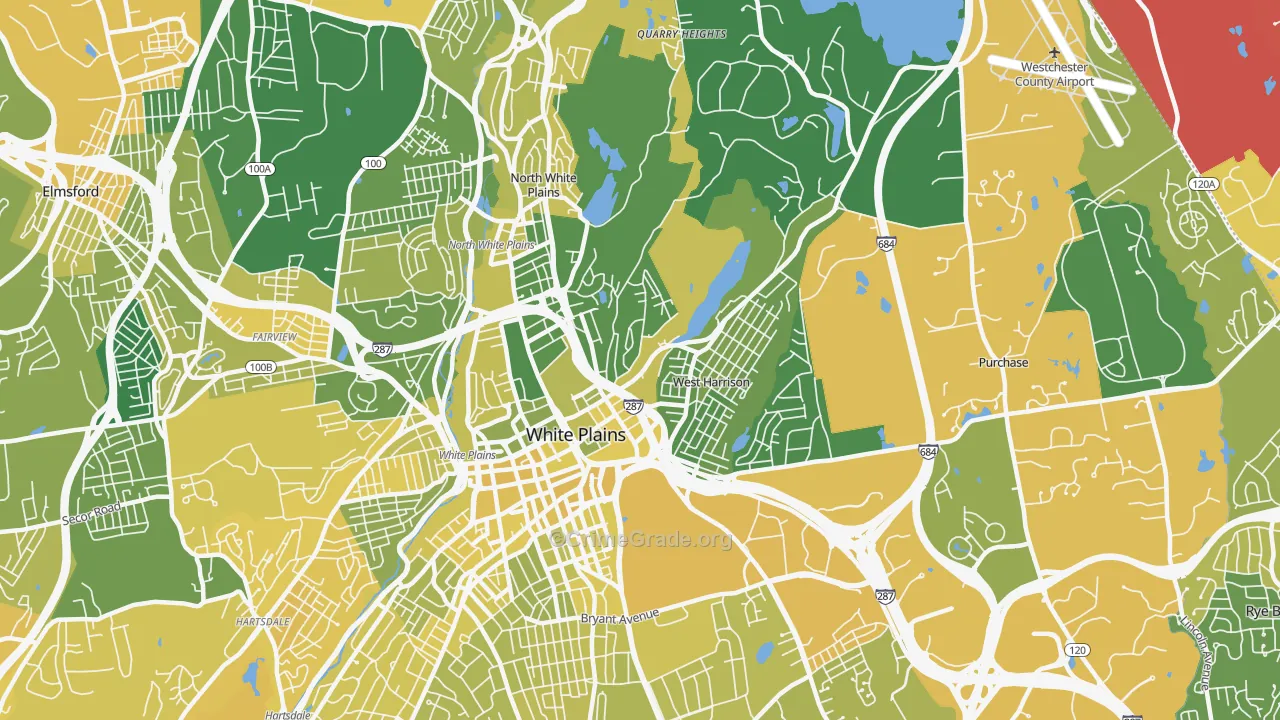 West Harrison, NY Map of Vandalism Rates