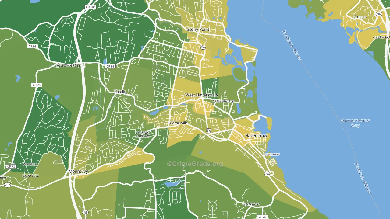 West Haverstraw, NY Map of Vandalism Rates
