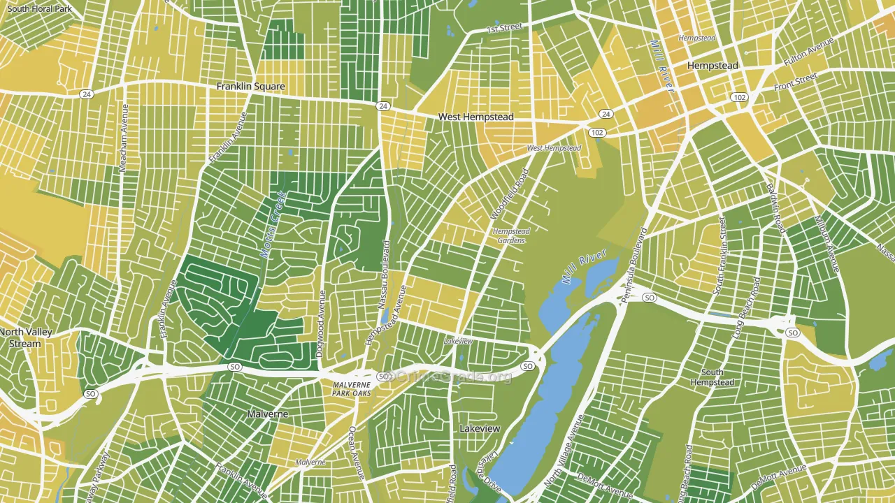 West Hempstead, NY Map of Vandalism Rates