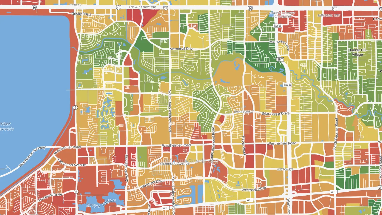 West Houston, Houston, TX Map of Vandalism Rates