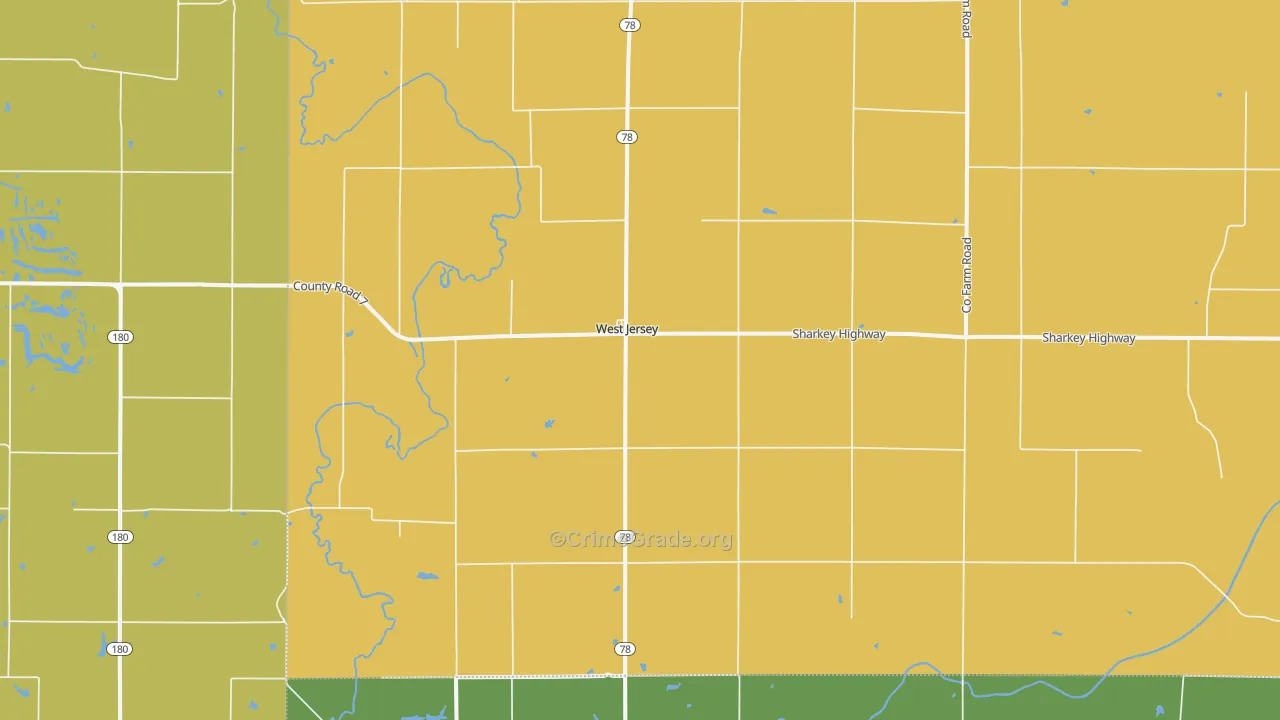 West Jersey, IL Map of Vandalism Rates
