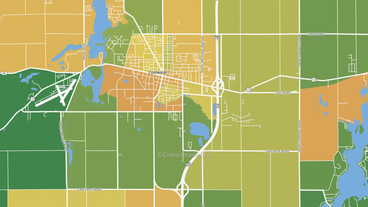 West Kinderhook, MI Map of Vandalism Rates