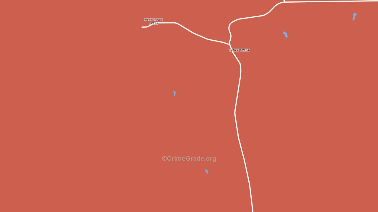 West Lance Creek, WY Map of Vandalism Rates