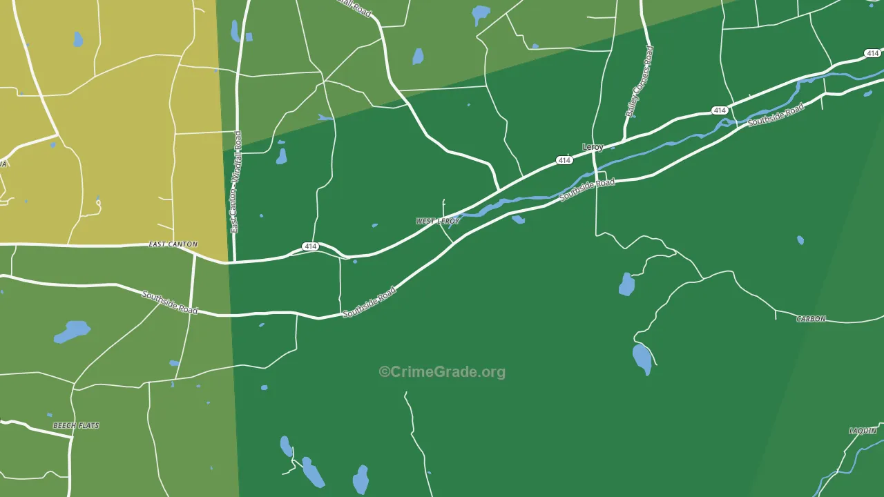 West Leroy, PA Map of Vandalism Rates