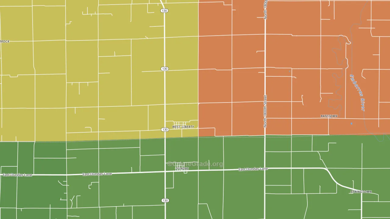 West Liberty, IL Map of Vandalism Rates