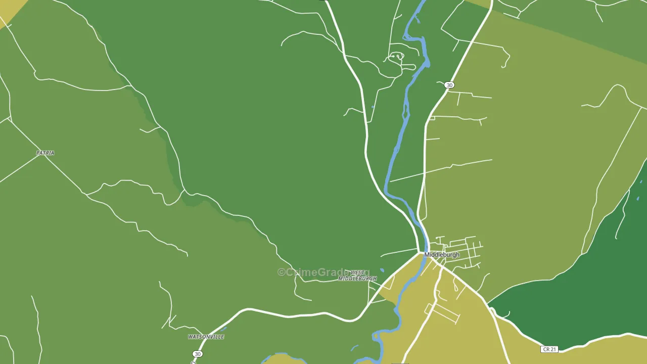 West Middleburgh, NY Map of Vandalism Rates