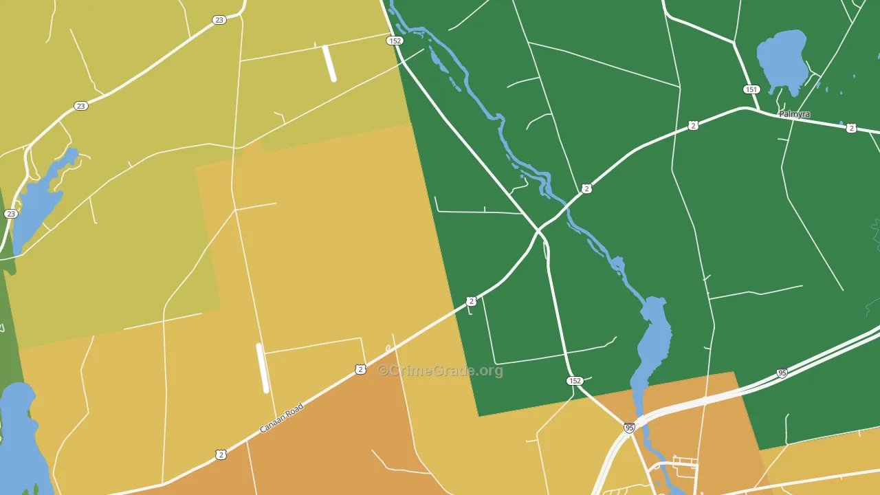 West Palmyra, ME Map of Vandalism Rates