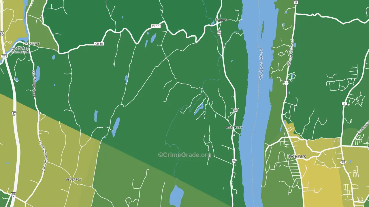 West Park, NY Map of Vandalism Rates