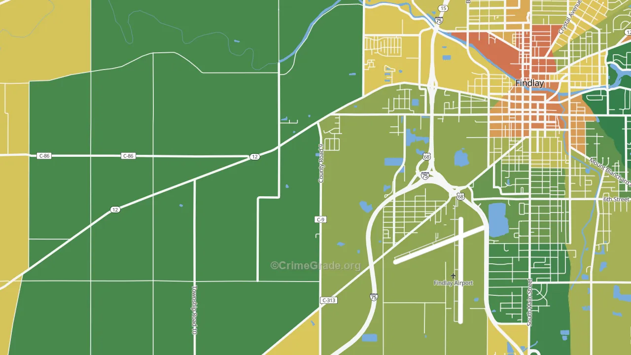 West Park, OH Map of Vandalism Rates