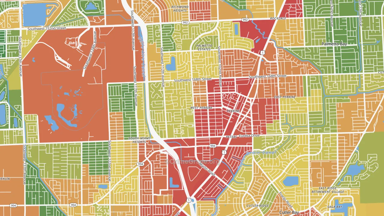 West Perrine, FL Map of Vandalism Rates