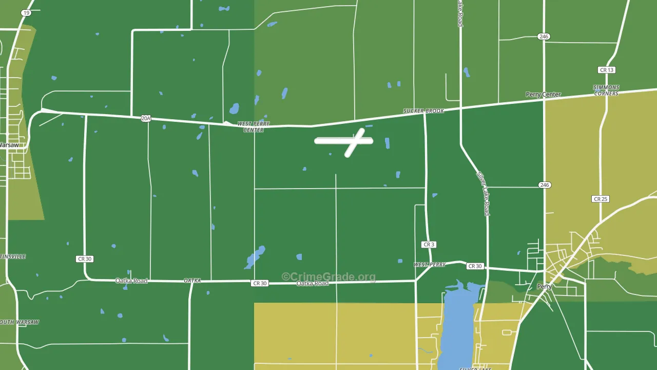 West Perry, NY Map of Vandalism Rates