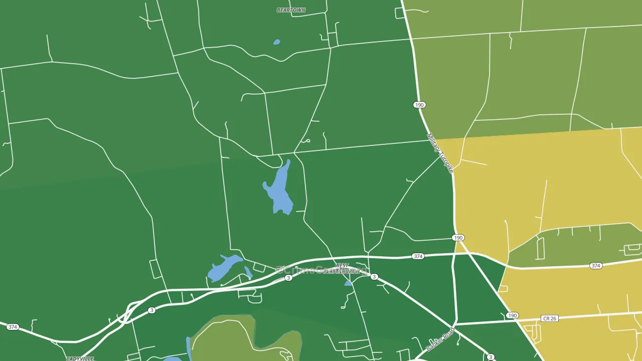 West Plattsburg, NY Map of Vandalism Rates