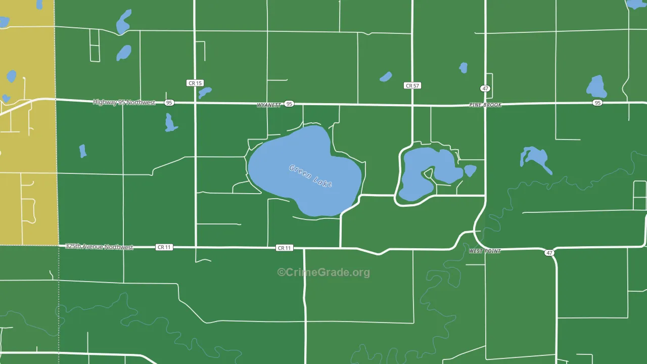 West Point, MN Map of Vandalism Rates