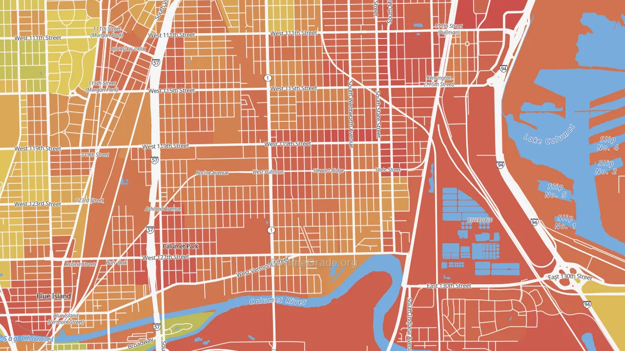 West Pullman, Chicago, IL Map of Vandalism Rates