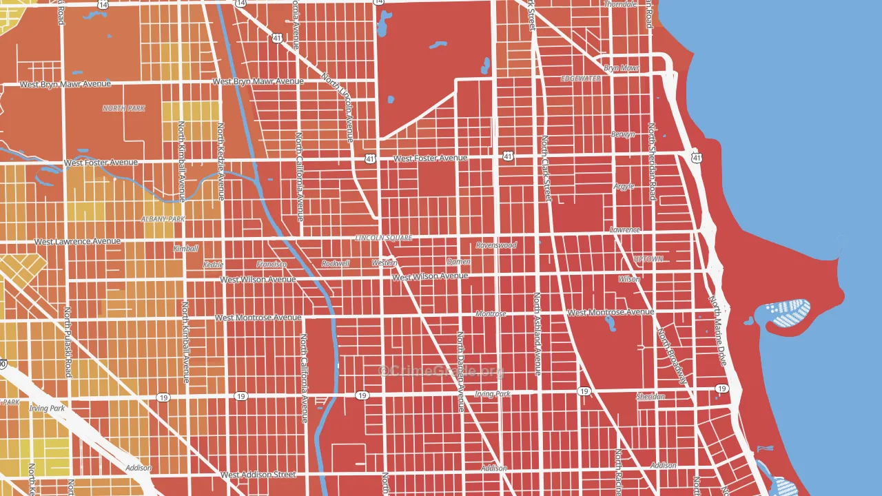West Ravenswood, Chicago, IL Map of Vandalism Rates