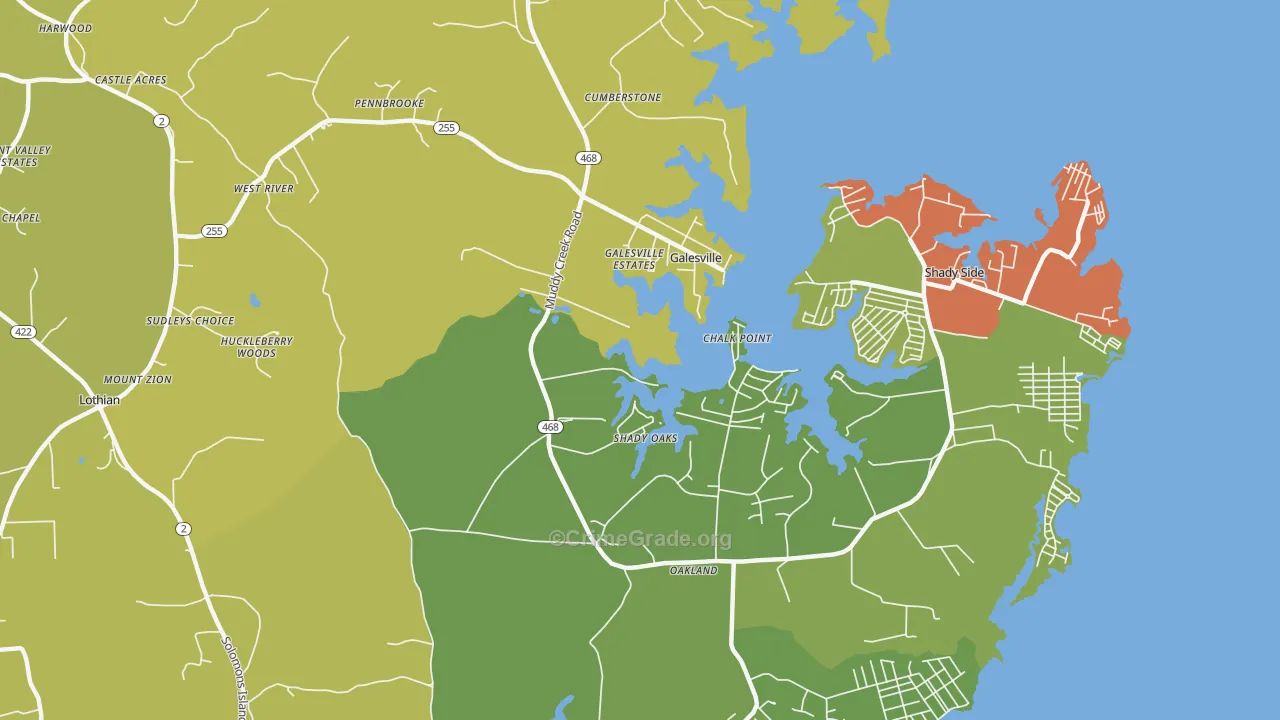 West River, MD Map of Vandalism Rates