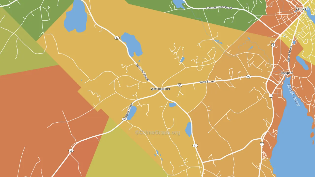 West Rockport, ME Map of Vandalism Rates