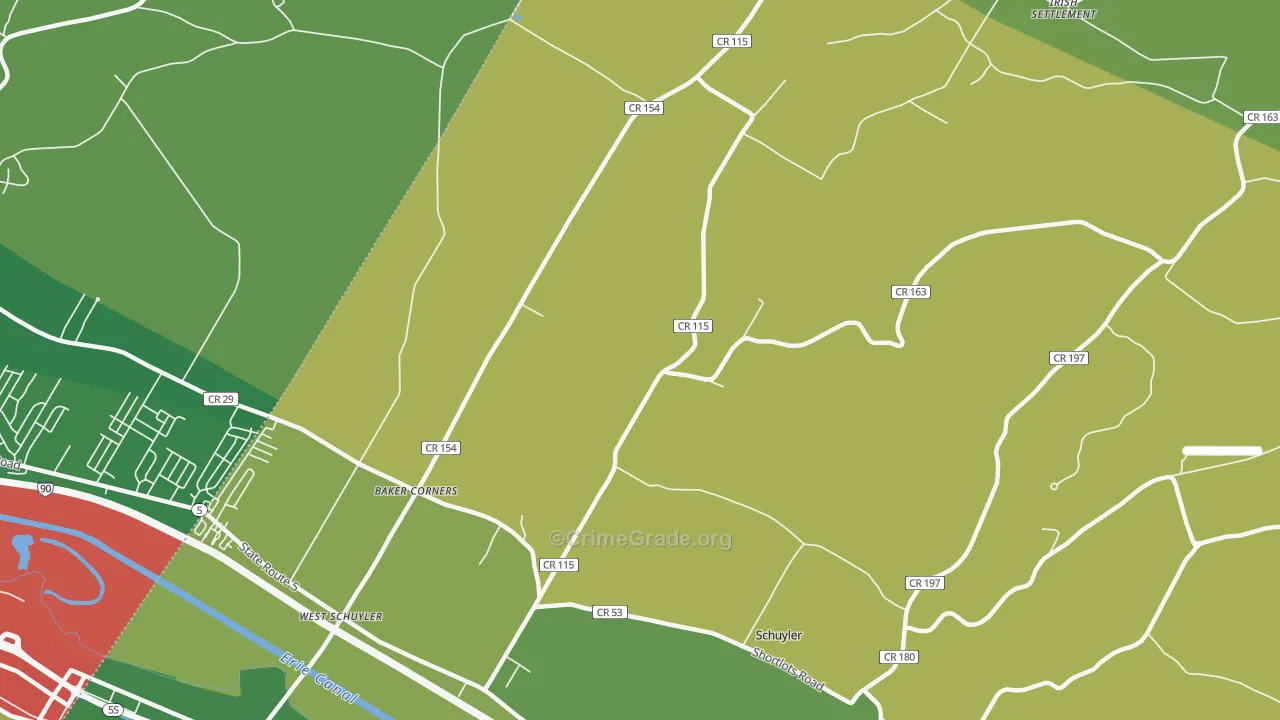 West Schuyler, NY Map of Vandalism Rates