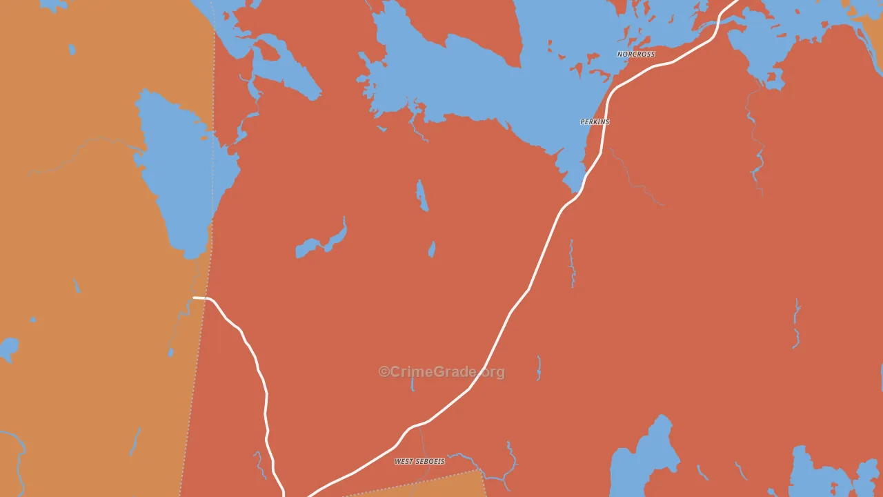 West Seboeis, ME Map of Vandalism Rates