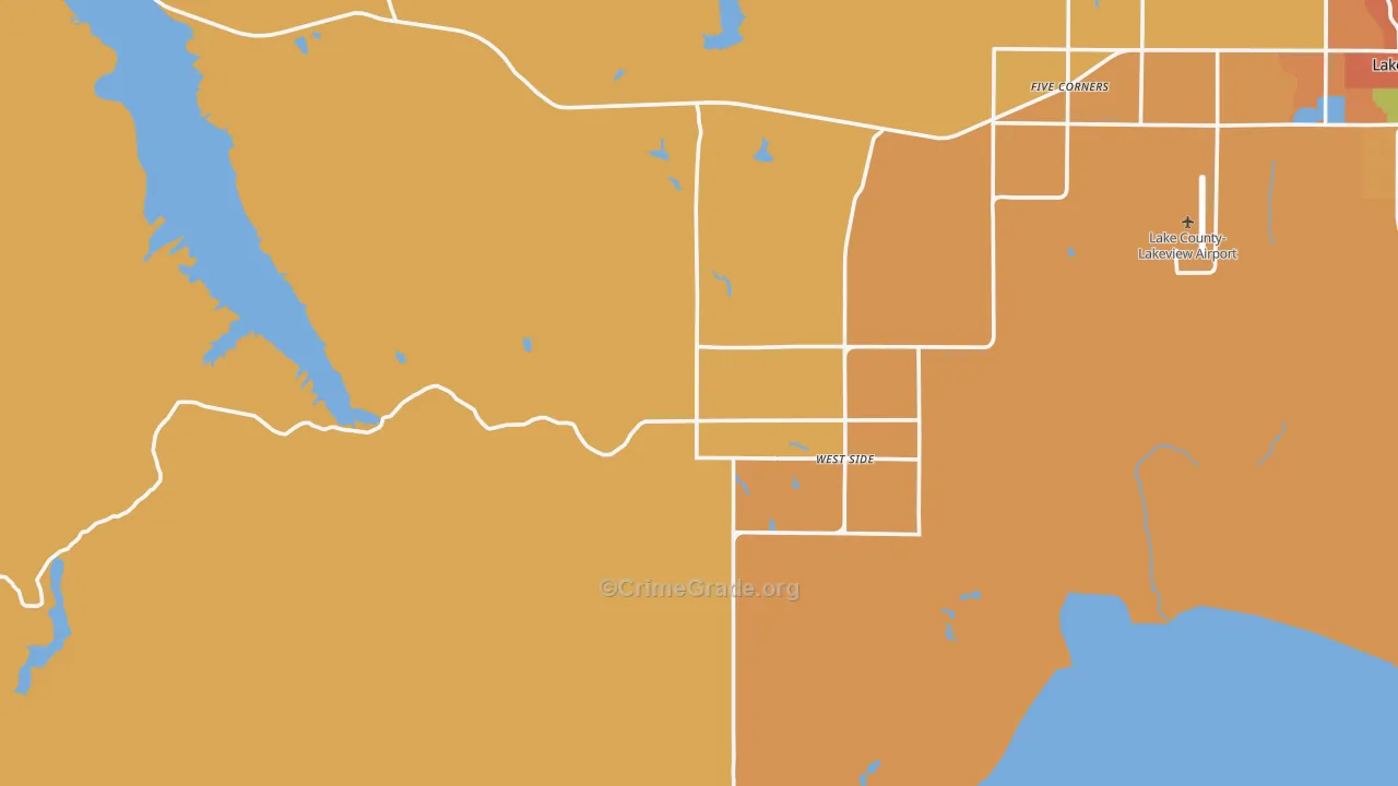 West Side, OR Map of Vandalism Rates
