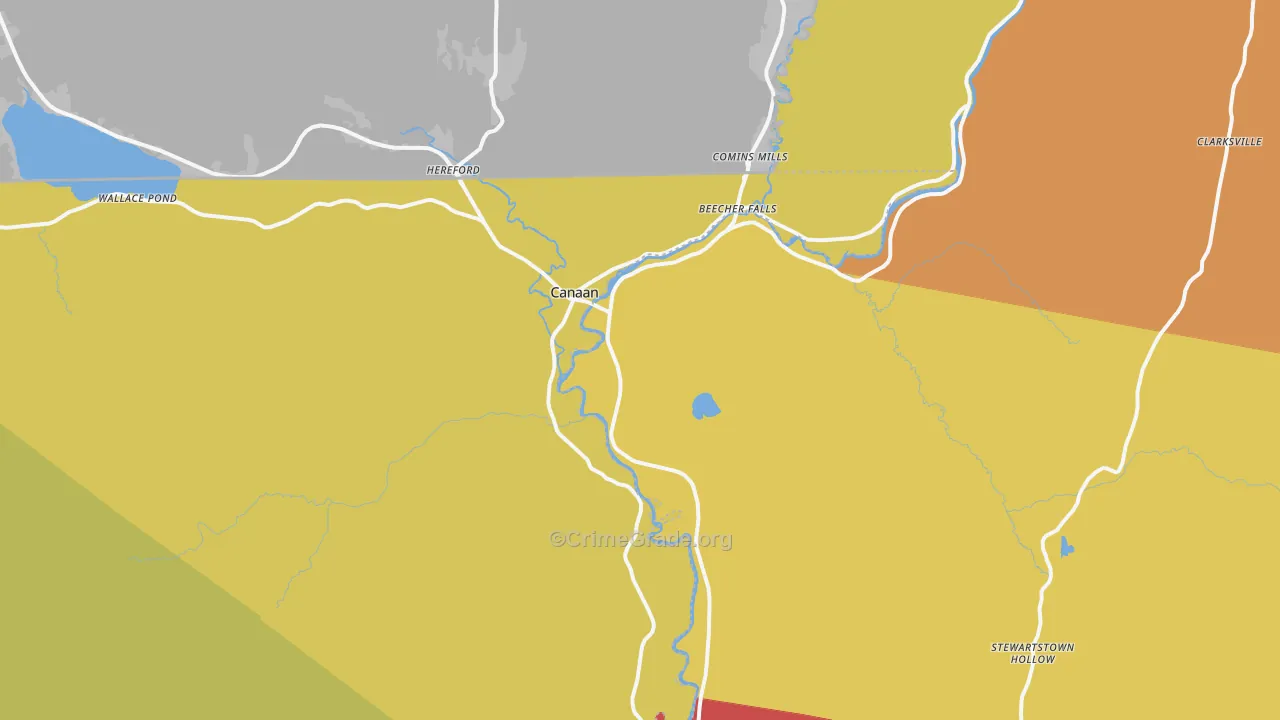 West Stewartstown, NH Map of Vandalism Rates