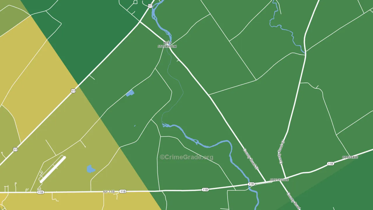 West Stockholm, NY Map of Vandalism Rates