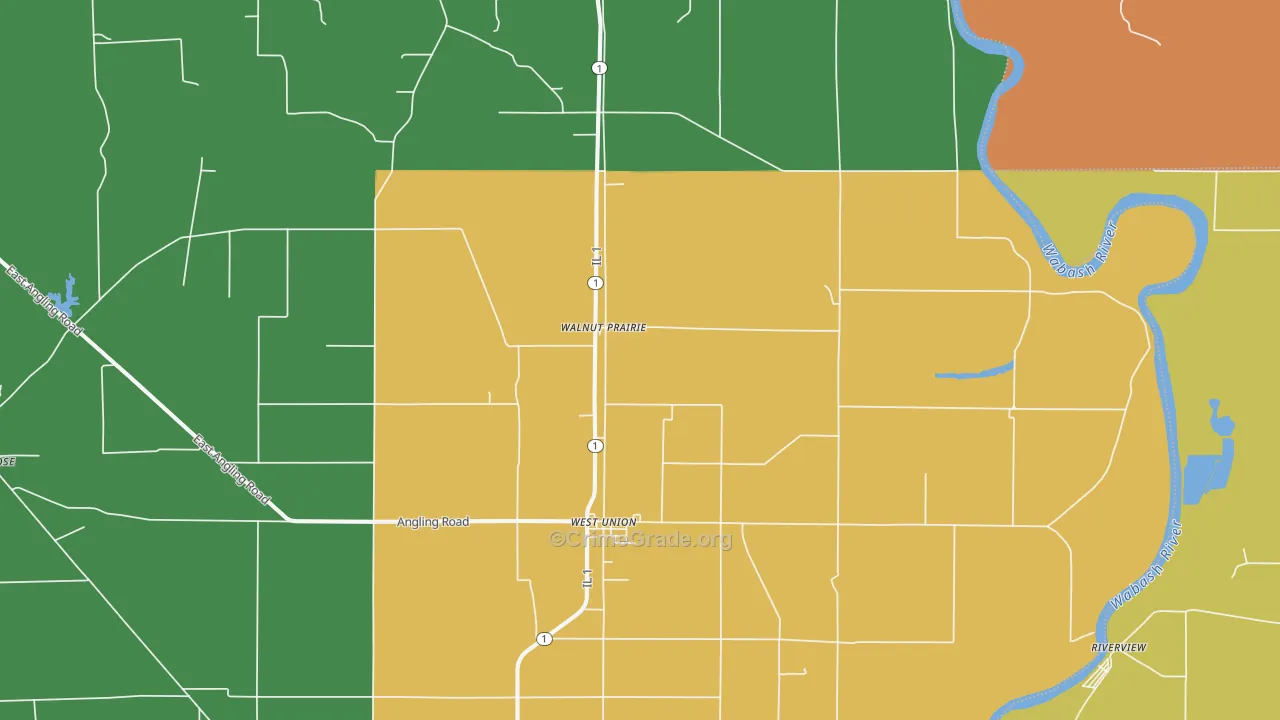 West Union, IL Map of Vandalism Rates