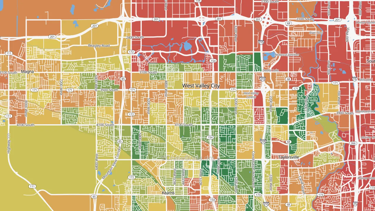West Valley City, UT Map of Vandalism Rates