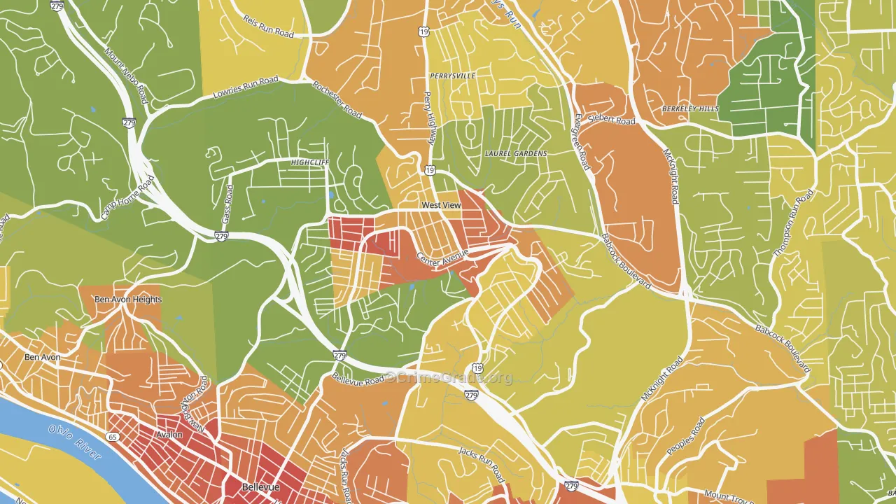 West View, PA Map of Vandalism Rates