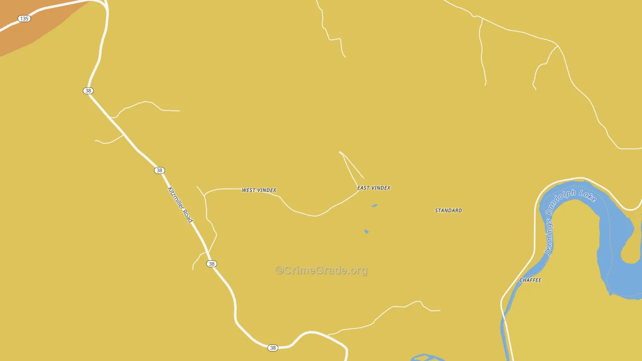 West Vindex, MD Map of Vandalism Rates