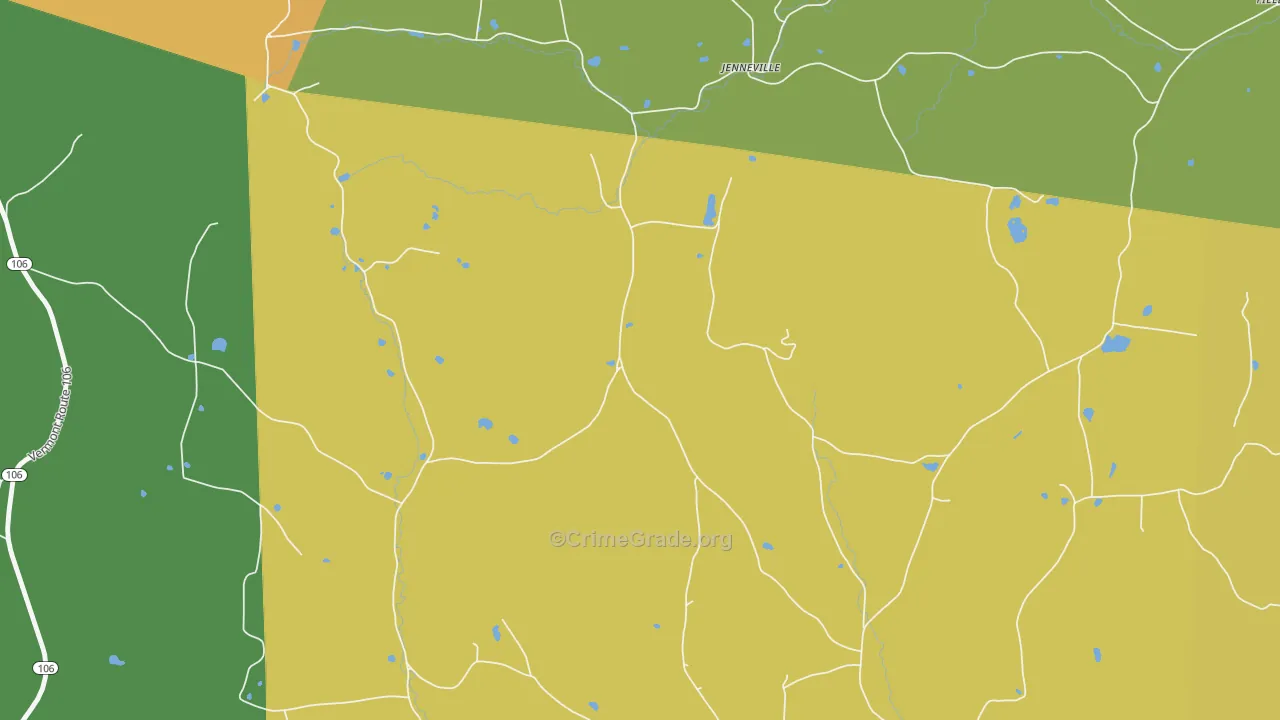 West Windsor, VT Map of Vandalism Rates