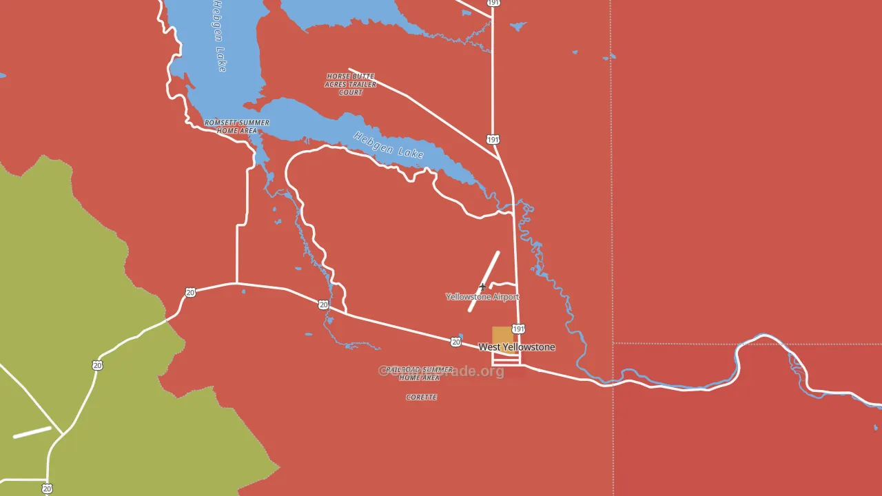 West Yellowstone, MT Map of Vandalism Rates