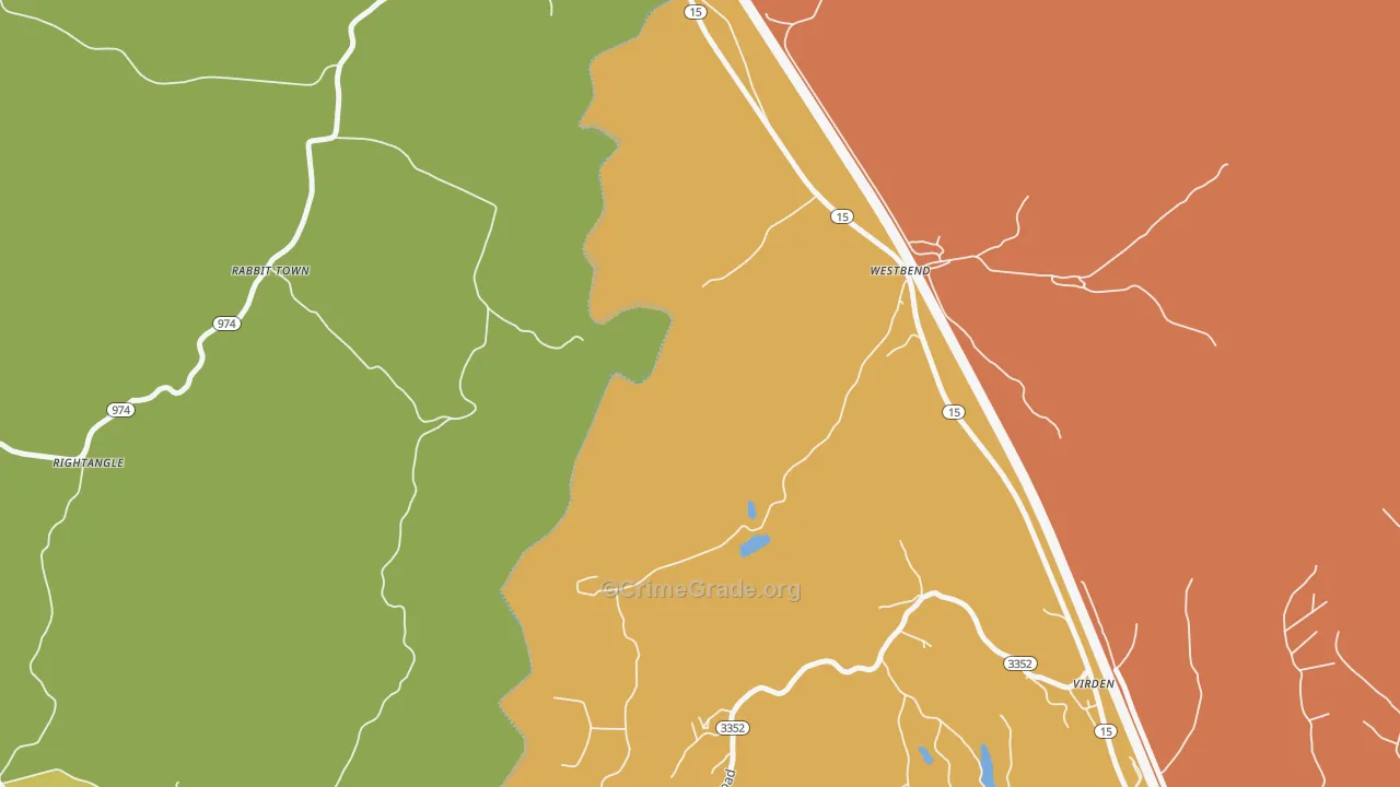 Westbend, KY Map of Vandalism Rates