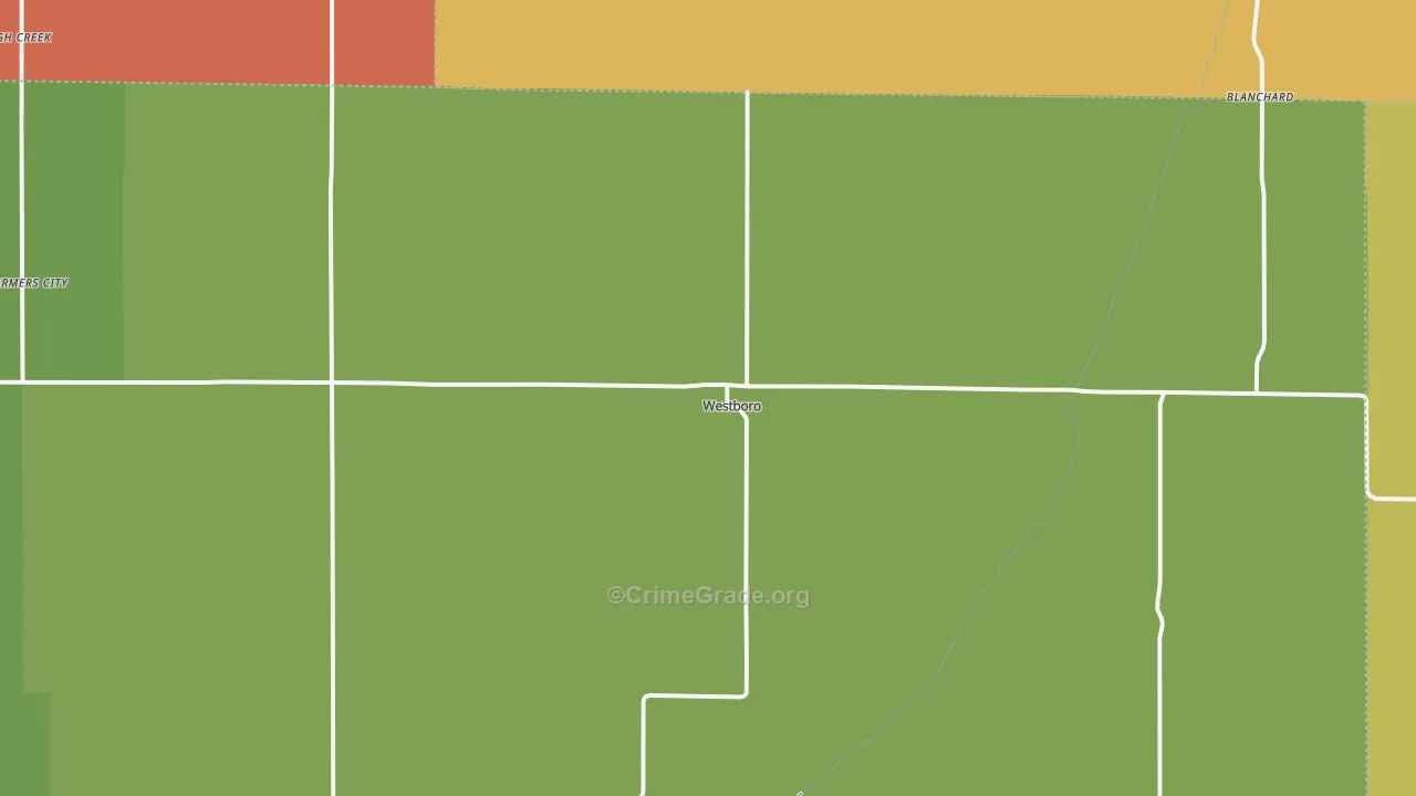 Westboro, MO Map of Vandalism Rates