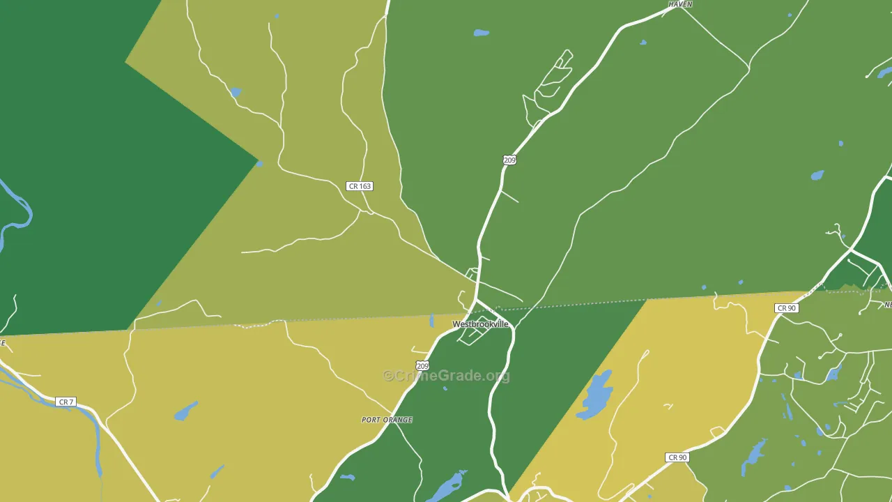 Westbrookville, NY Map of Vandalism Rates