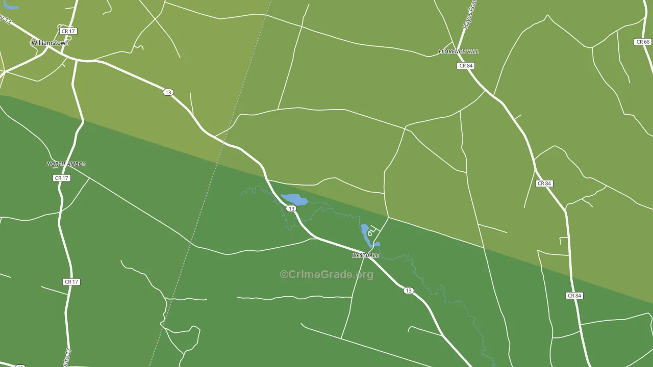 Westdale, NY Map of Vandalism Rates