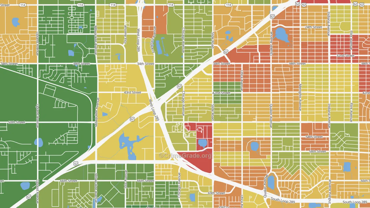 Wester, Lubbock, TX Map of Vandalism Rates
