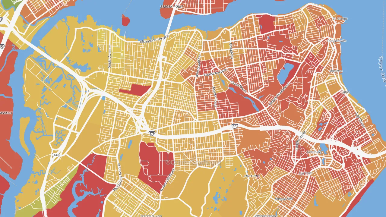 Westerleigh-Castleton, Staten Island, NY Map of Vandalism Rates