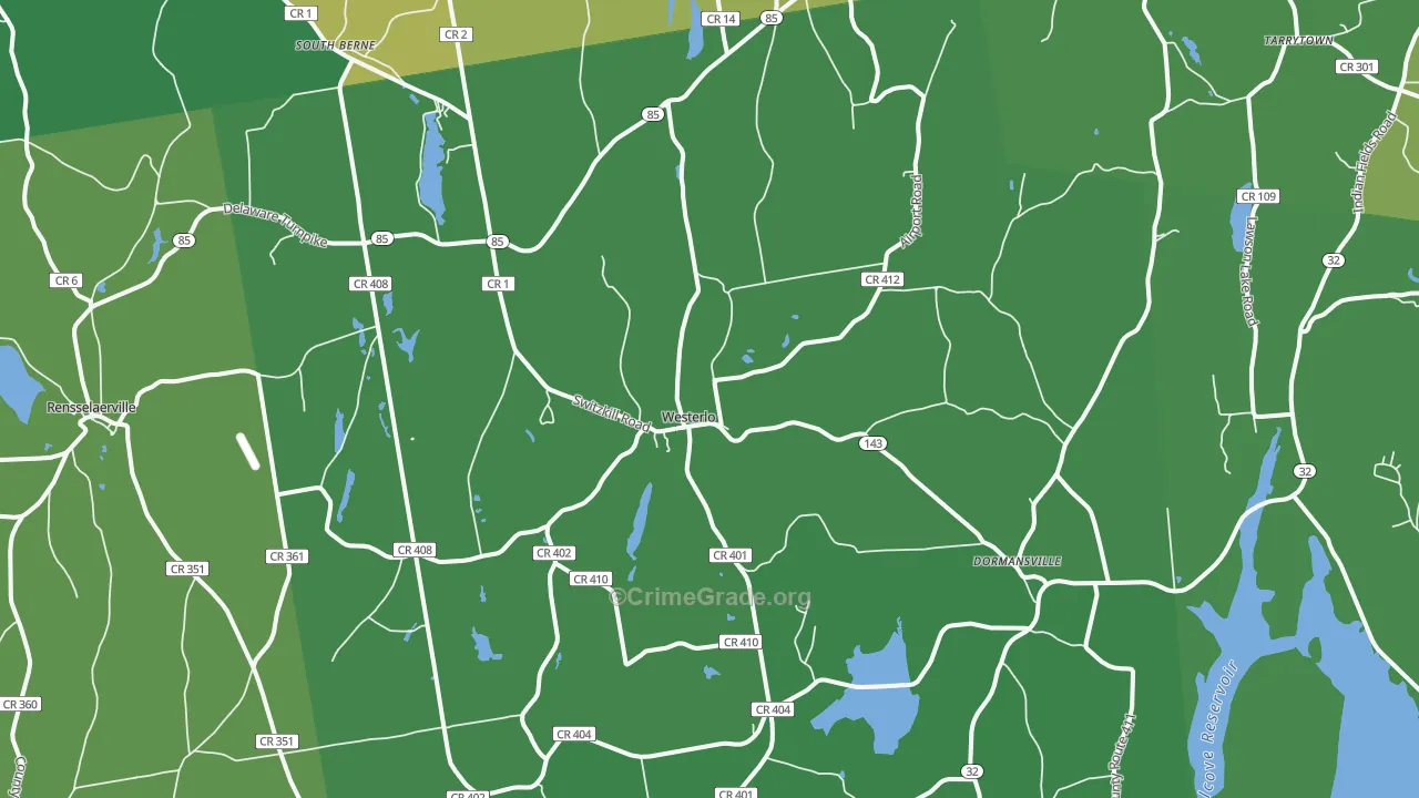 Westerlo, NY Map of Vandalism Rates