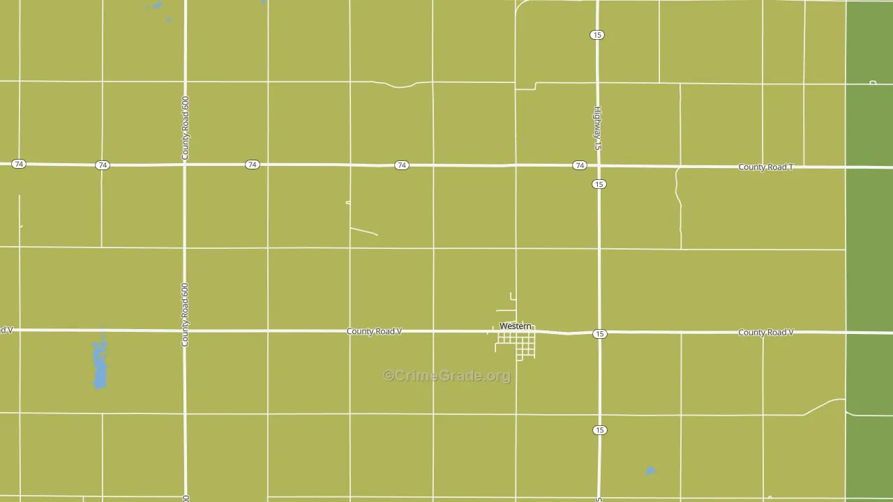 Western, NE Map of Vandalism Rates