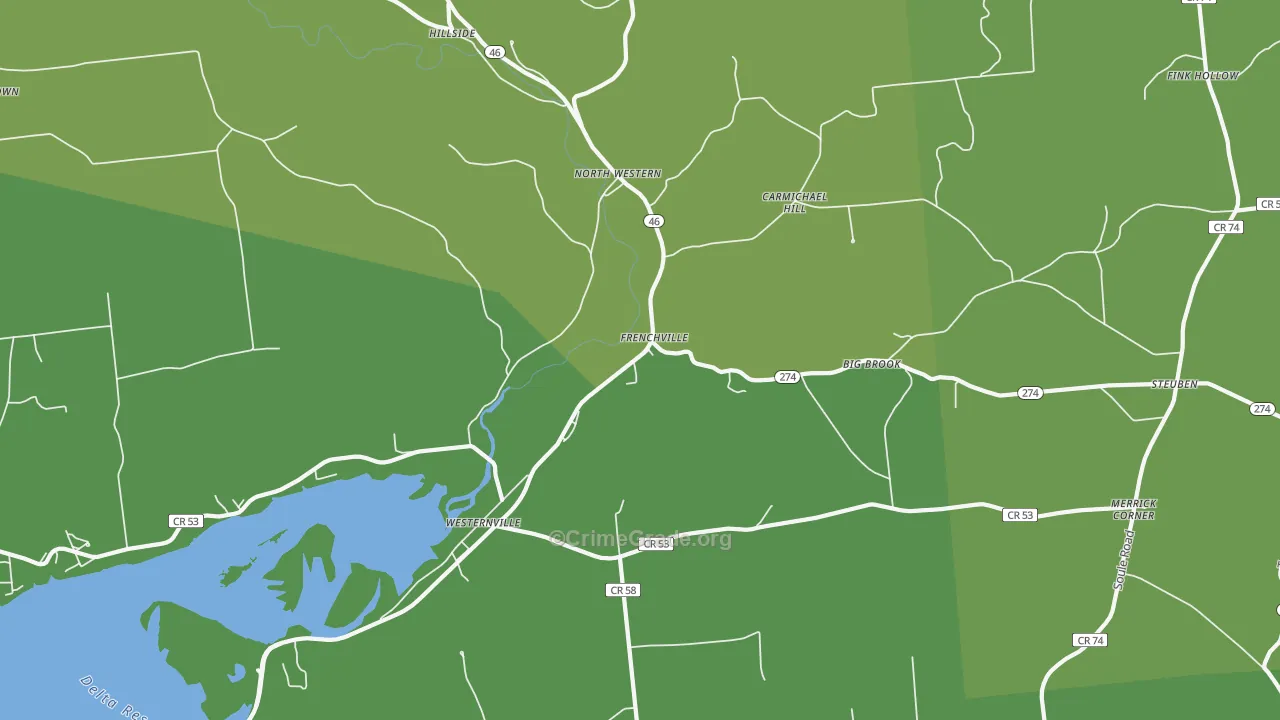 Westernville, NY Map of Vandalism Rates
