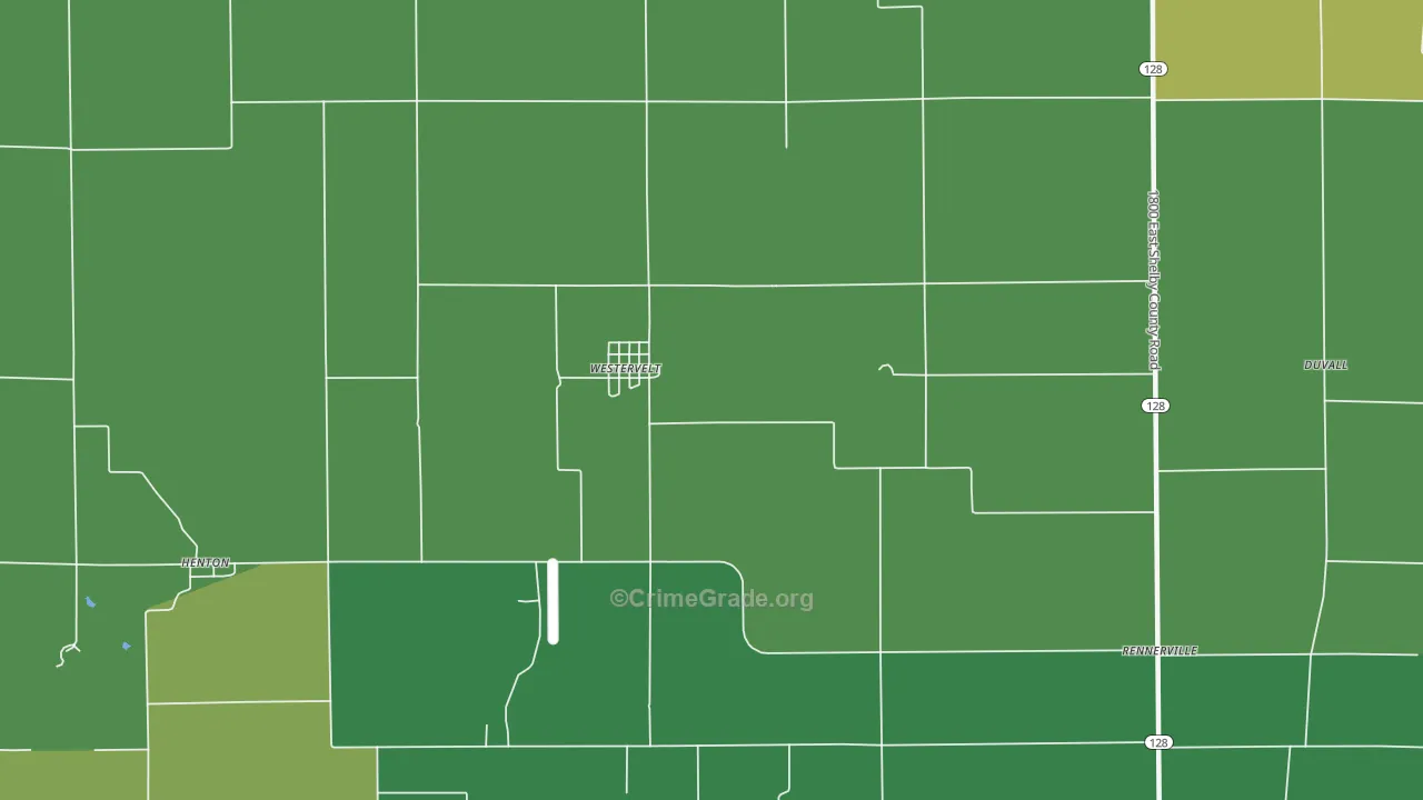 Westervelt, IL Map of Vandalism Rates
