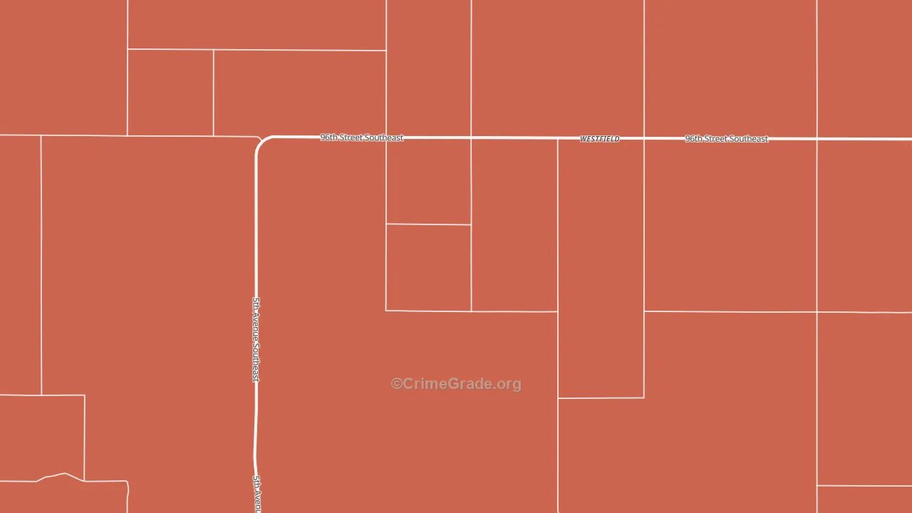 Westfield, ND Map of Vandalism Rates